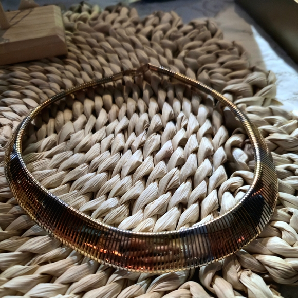 Elegant Gold and Black Choker Necklace - Picture 2 of 3